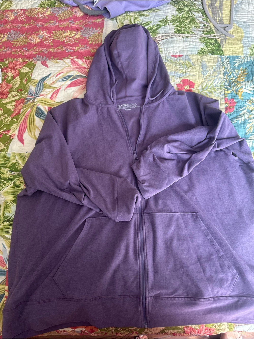 Beyond Yoga Purple Zip-Up Hoodie Jacket